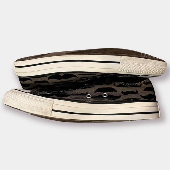 Converse All Star Low Tops Mustache Grey Black Men’s Size 5 Women’s Size 7 - Picture 6 of 11